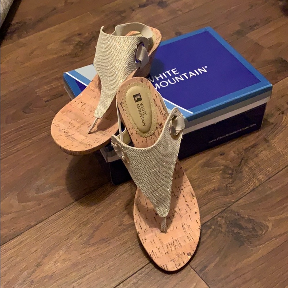 Cork wedge sandals- size 11